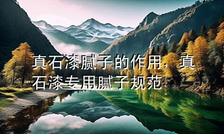 真石漆膩?zhàn)拥淖饔茫媸釋Ｓ媚佔(zhàn)右?guī)范