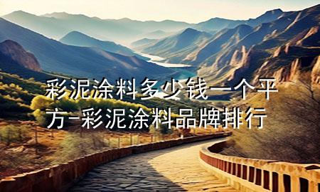彩泥涂料多少錢(qián)一個(gè)平方-彩泥涂料品牌排行