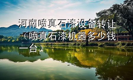 河南噴真石漆設(shè)備轉(zhuǎn)讓（噴真石漆機器多少錢一臺）