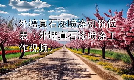 外墻真石漆噴涂機價位表（外墻真石漆噴涂工作視頻）