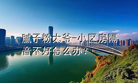 膩?zhàn)臃鄞鬆?小區(qū)房隔音不好怎么辦<div   id=