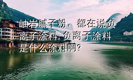 岫巖膩?zhàn)臃?，都在說(shuō)負(fù)離子涂料,負(fù)離子涂料是什么涂料啊?