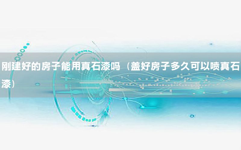剛建好的房子能用真石漆嗎（蓋好房子多久可以噴真石漆）